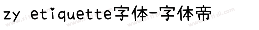 zy etiquette字体字体转换